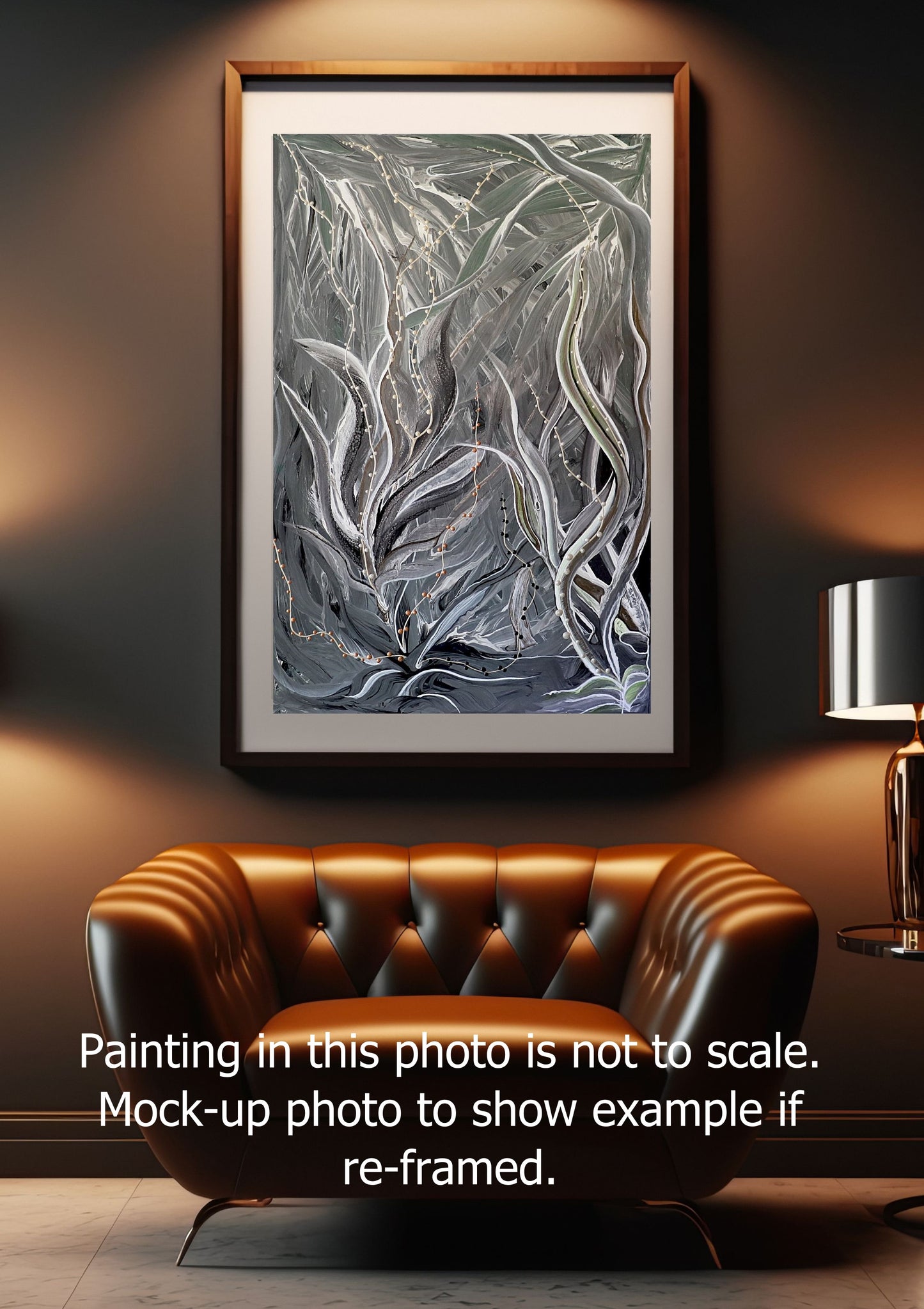 Title: 'TRANQUIL TENDRILS'. ORIGINAL Wall Art - Acrylic Painting