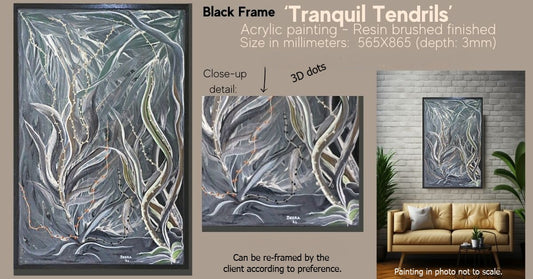 Title: 'TRANQUIL TENDRILS'. ORIGINAL Wall Art - Acrylic Painting